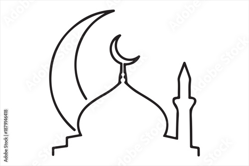 Symbolic representation of islamic architecture Vector