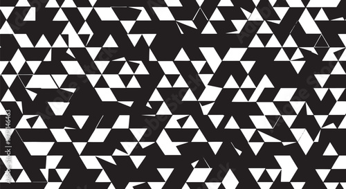 Abstract monochrome geometric pattern composed of triangles forming a tessellated grid.