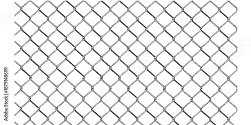 Seamless Metal Chain Link Fence Texture Vector