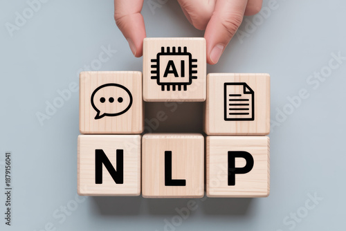 AI Powered Natural Language Processing Technology Concept 

