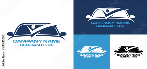 Car Checkmark Logo Design