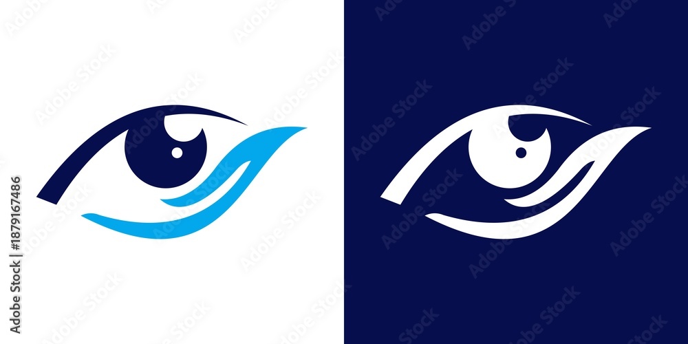Obraz premium Eye technology logo design ,eye care, media vision vector template design