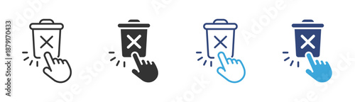 Trush icon, trash can icon vector, bucket vector icon, Bucket  icon. Delete icon, Recycle bin icon , vector illustration . 