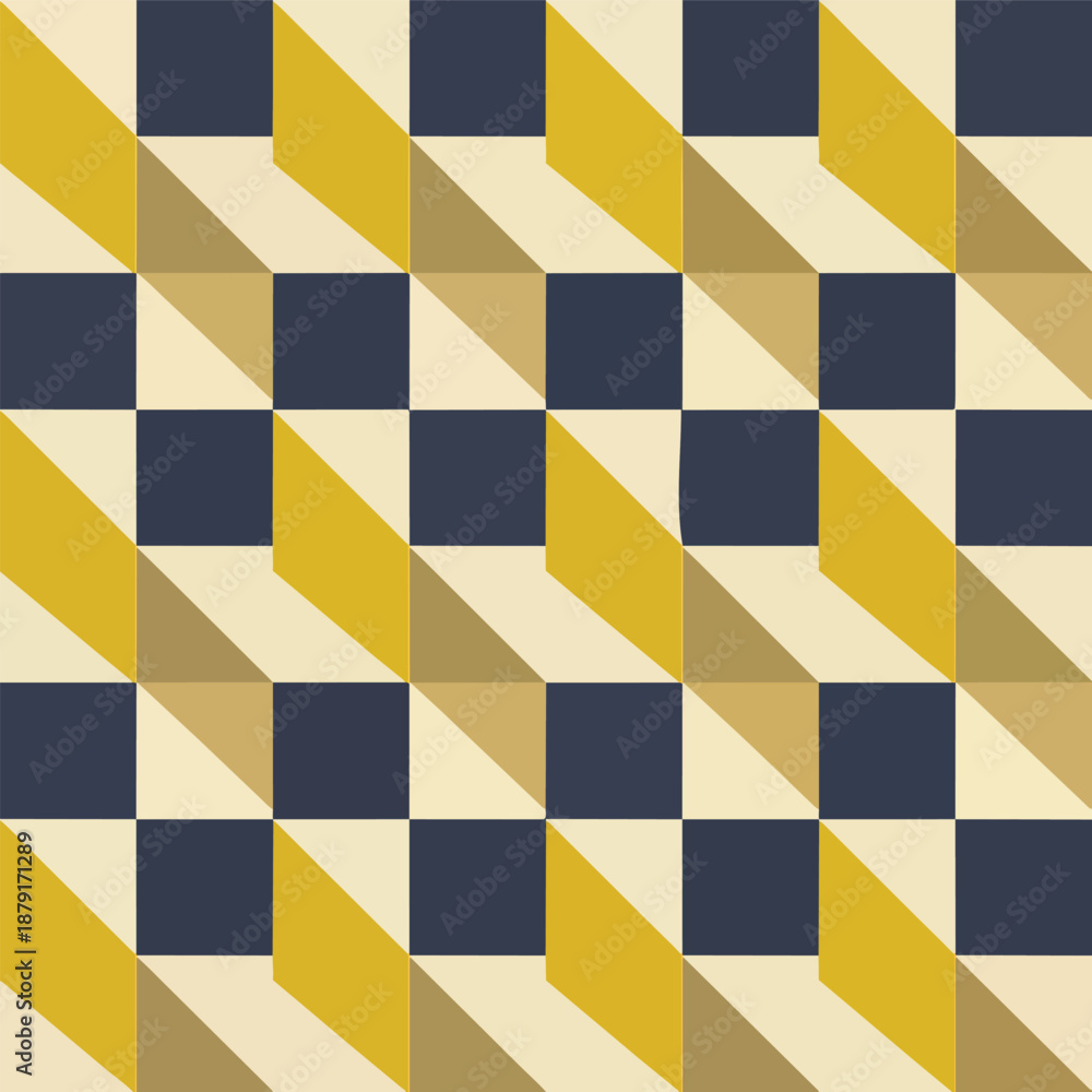 Fototapeta premium Cubes Square Geometric Squares Textile Cubic Shape Modern Tile Vector Print Illustration Geometry 