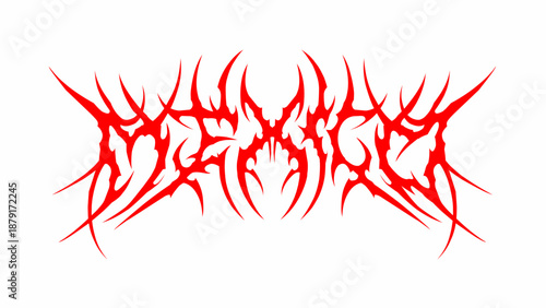 Mexico, symmetrical tribal lettering aggressive sharp style. vector emblem for metal typography, streetwear graphics, band logos, posters, and dark branding design