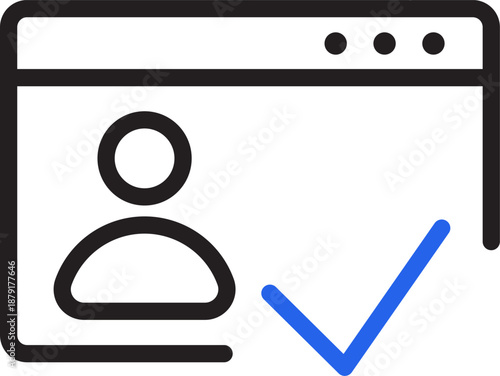 User profile verification success on a web browser interface.