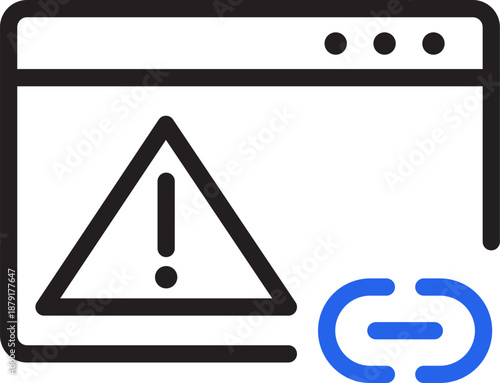 Broken Link Warning on Web Browser Interface.