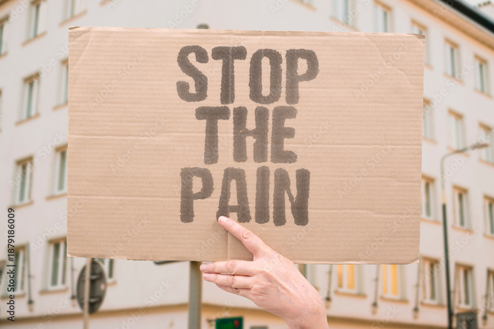 Ταπετσαρία "Stop The Pain" End suffering through clear decisions