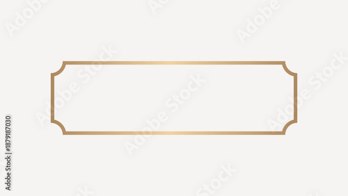 Gold elegant frame element, wedding design vector