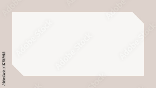 Beige desktop wallpaper, brown frame design vector