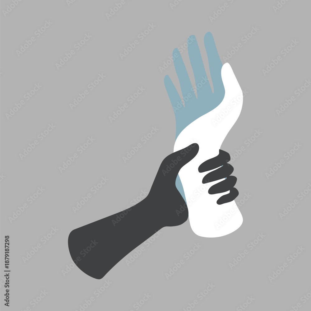 Fototapeta premium Covid-19 prevention, hand washing illustration vector