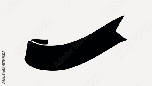 Black ribbon banner illustration vector