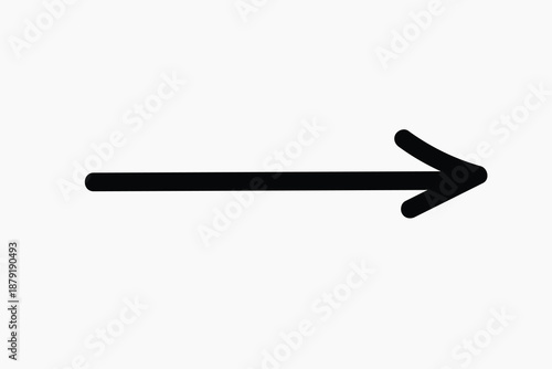 Simple black right-pointing arrow illustration vector