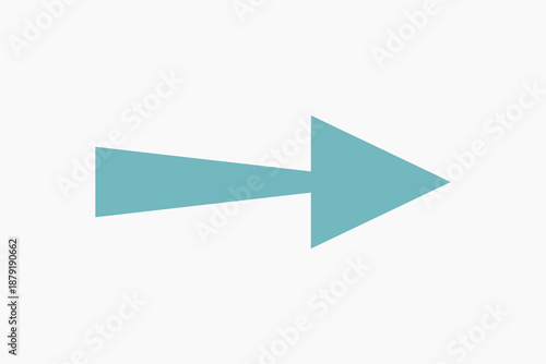 Simple teal right arrow illustration vector