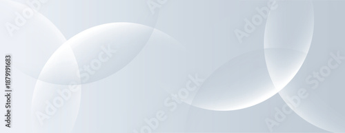 Soft, abstract background with overlapping white circles on a light gray background, creating a smooth, modern texture. Minimal abstract circles vector gradient background
