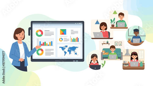 Empowering Global Remote Teams and Online Learners with Dynamic Data Visualization and Virtual Collaboration Tools