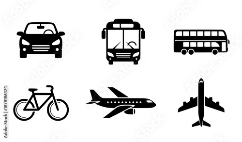 Black silhouette musical instrument icons set with guitars and drum kit vector