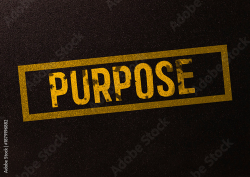 PURPOSE word with wrinkled paper texture.