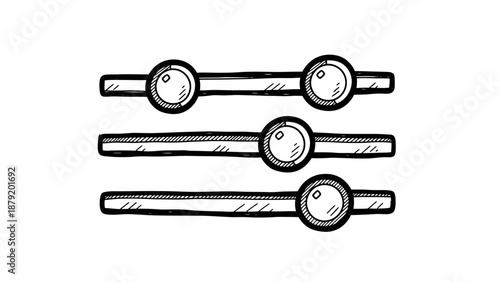 Hand Drawn Slider Controls for Adjusting Settings and Preferences.