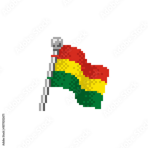Bolivia Flag in Pixel Art