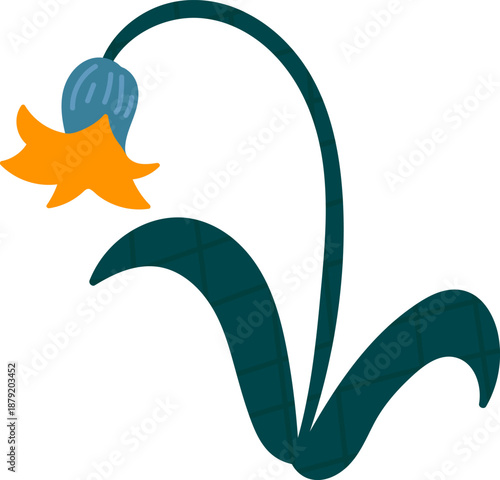 Flower Drooping Bloom Cartoon