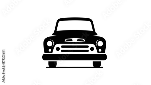 Vector illustration of a stylish retro car as a versatile design element, on transparent background