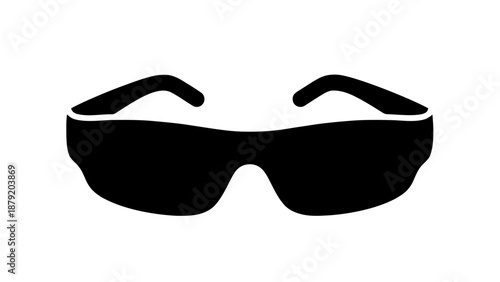 Vector illustration of dark sunglasses, an eyewear accessory for sun protection, on transparent background