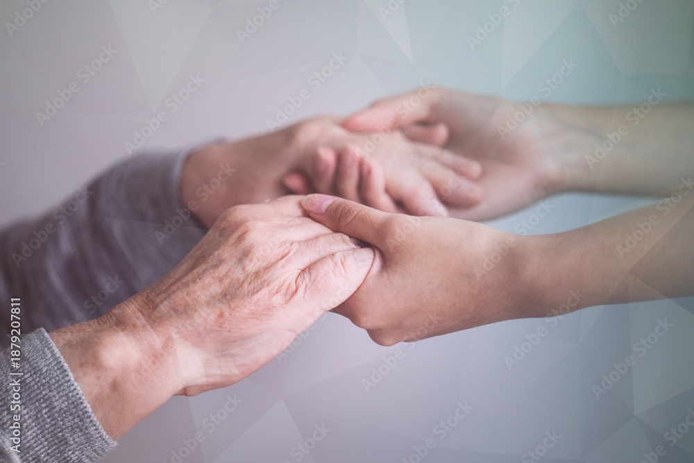 Fototapeta premium Close up of supporting hands