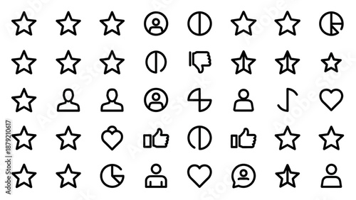 Collection of Simple Black Social Media Icons.