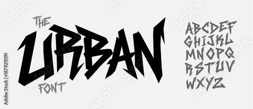 Street cool font typography logo. Skater modern alphabet design urban cartoon typeface.
