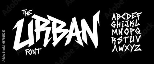 Street cool font typography logo. Skater modern alphabet design urban cartoon typeface.