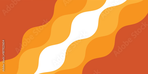 abstract creative orange sea wave layered background vector.