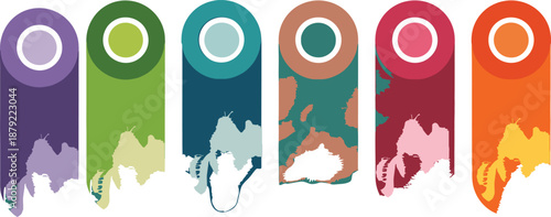 Colorful Nail Polish Bottles in Vibrant Abstract Design with Bright Colors and Smooth Texture for Beauty Advertising