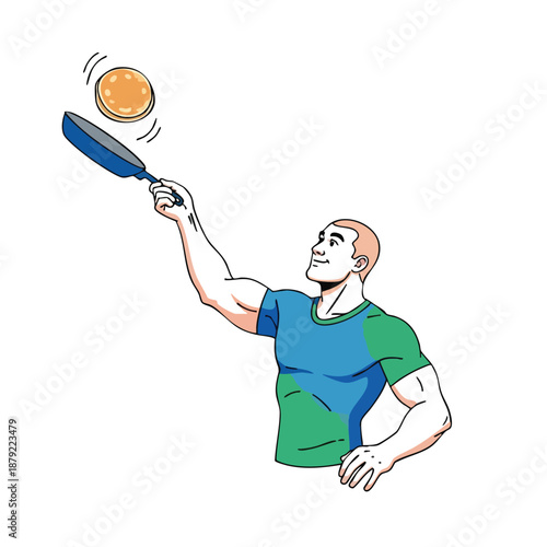 Table tennis player hitting ball with paddle action.
