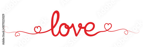 Фотография PNG love word sticker, red calligraphy in transparent background