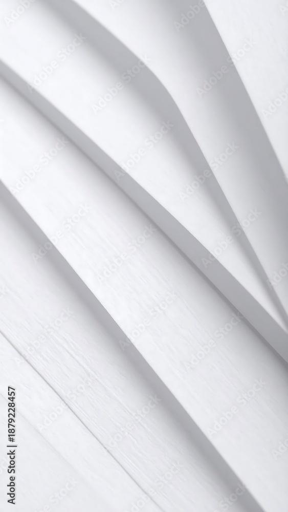Obraz premium Stacked white papers close-up