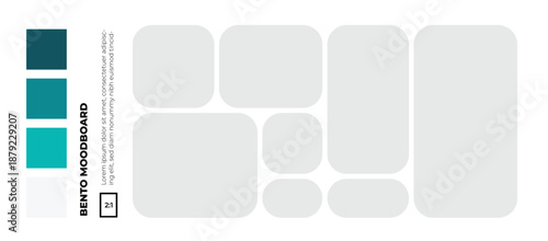 Rounded bento grid moodboard designed for landscape 2:1 format and creative projects