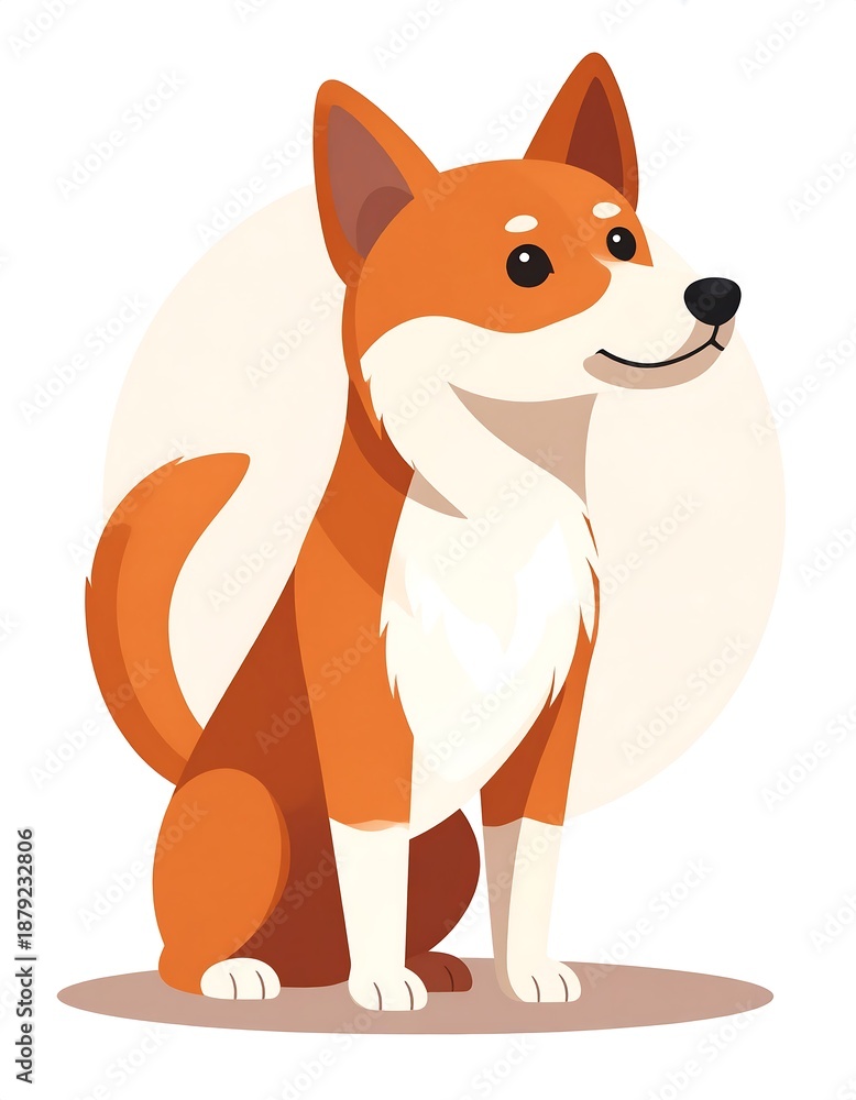 Obraz premium Cartoon dog sitting