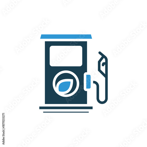 eco fuel icons outline and Flat Style,transparent background