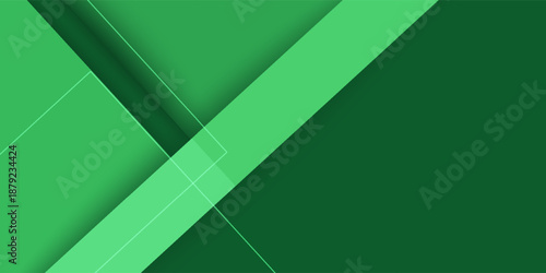 Colorful papercut abstract 3D background with gradient green square pattern combination bright color on background. Eps10 vector