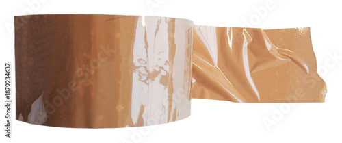 Tape roll semi-transparent isolated
