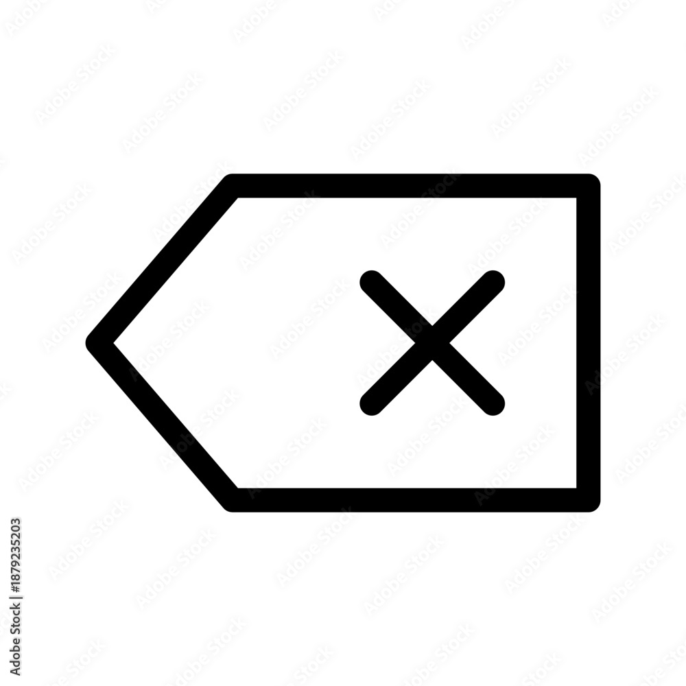 Fototapeta premium Backspace Icon Vector Symbol Design Illustration