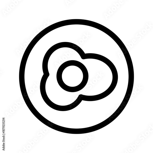 Fried Egg Icon Vector Symbol Design Illustration