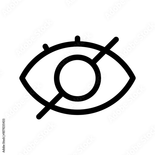 Eye Closed Icon Vector Symbol Design Illustration