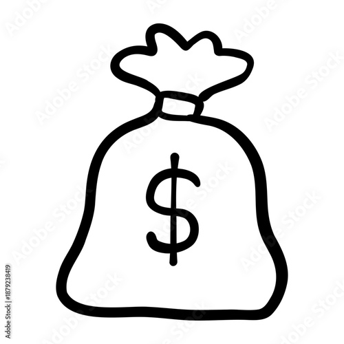 Profit hand drawn icon