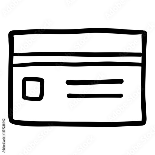 Card hand drawn icon