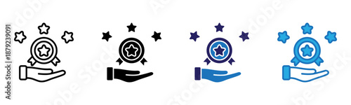 Experience Icon Multi Style Vector Illustration