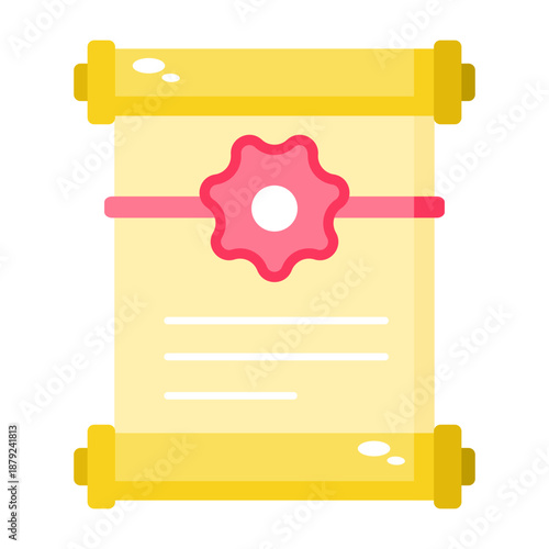 A flat style icon showing wedding vows