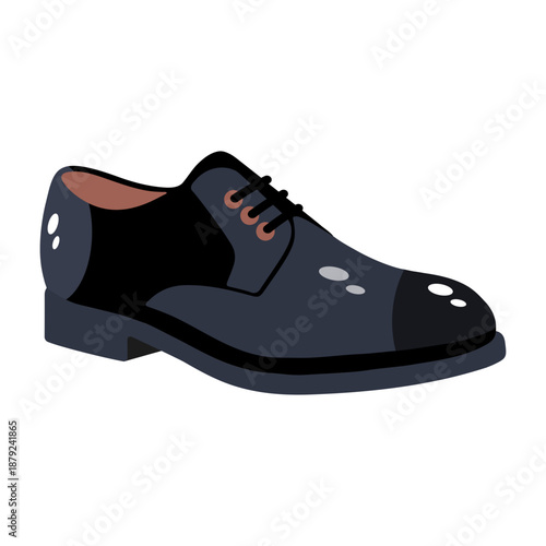 A flat style icon showing a groom shoe
