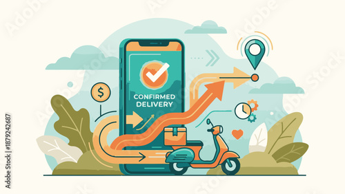 Online Delivery Service Confirmation, Tracking, and Logistics with Scooter